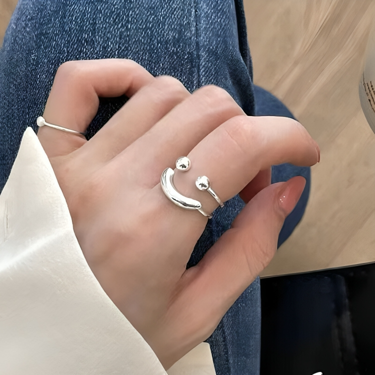 Ring Adjustable Sterling Silver Hypoallergenic