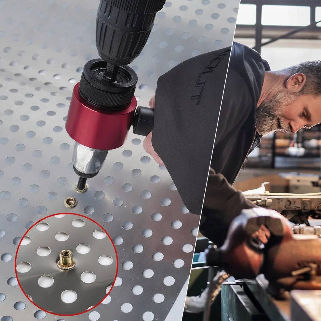 Rivet Nut Adapter 5-Mandrel Quick-Change Aluminum & Rubber Grip