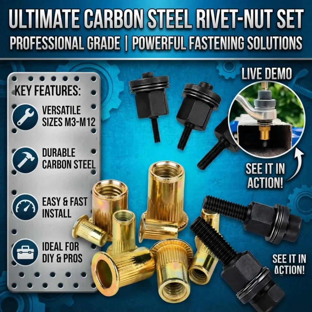 Rivet Nut Tool Set M3 To M8 Assorted Heads