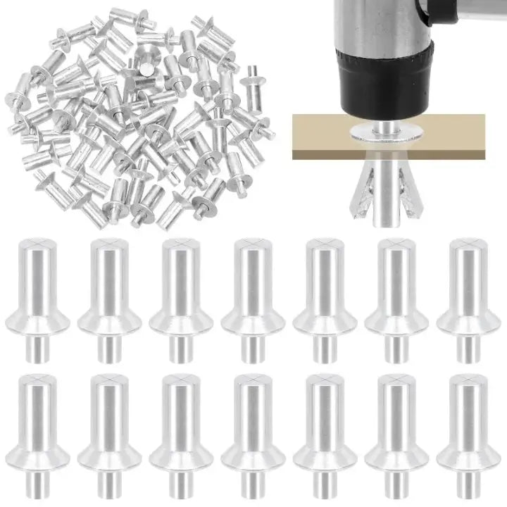 Rivet Set Hammer-Installed Aluminum Smooth Head Set of 100