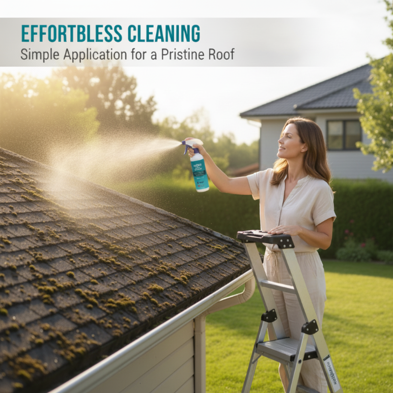 Roof Cleaner Spray Moss & Algae Remover Long-Lasting Protection
