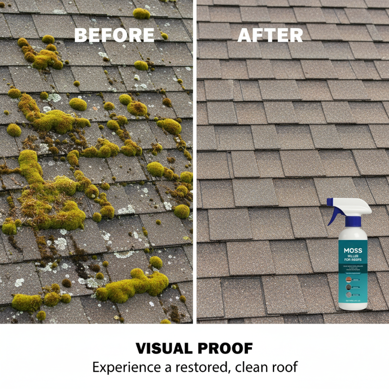 Roof Cleaner Spray Moss & Algae Remover Long-Lasting Protection