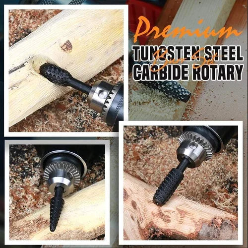 Rotary Burr Set Tungsten Carbide Fits Common Chucks