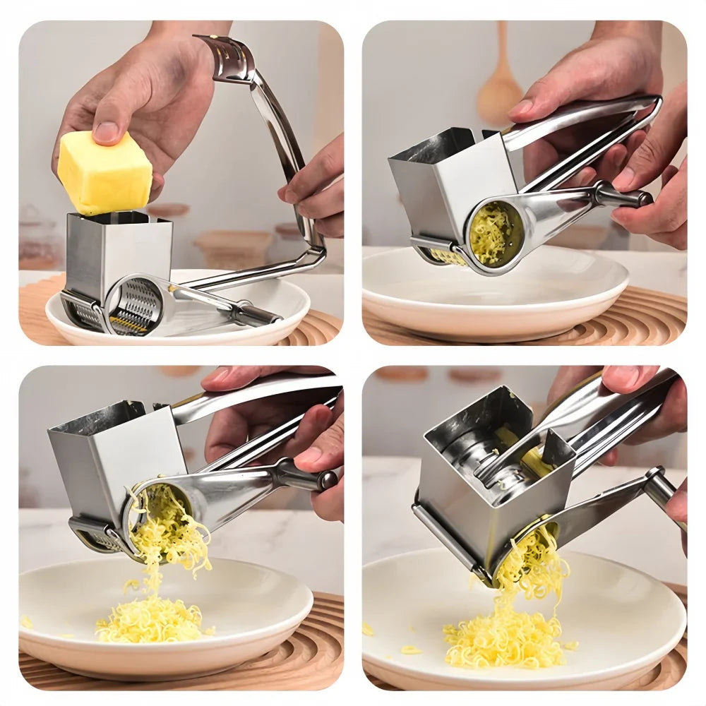 Rotary Cheese Grater Stainless Steel Hand Crank