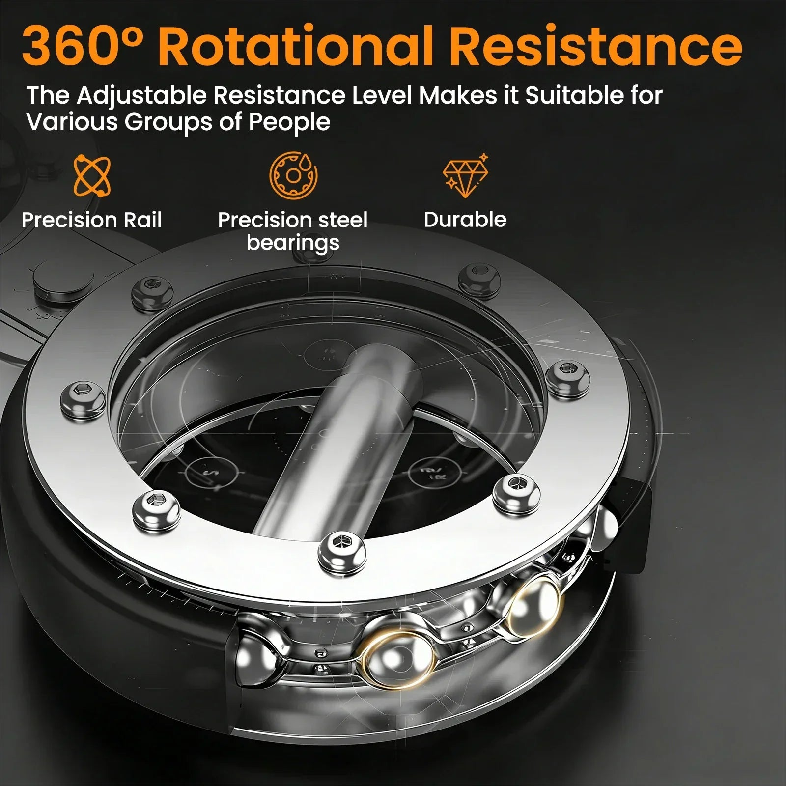 Rotary Strength Trainer Adjustable Resistance Stainless Steel