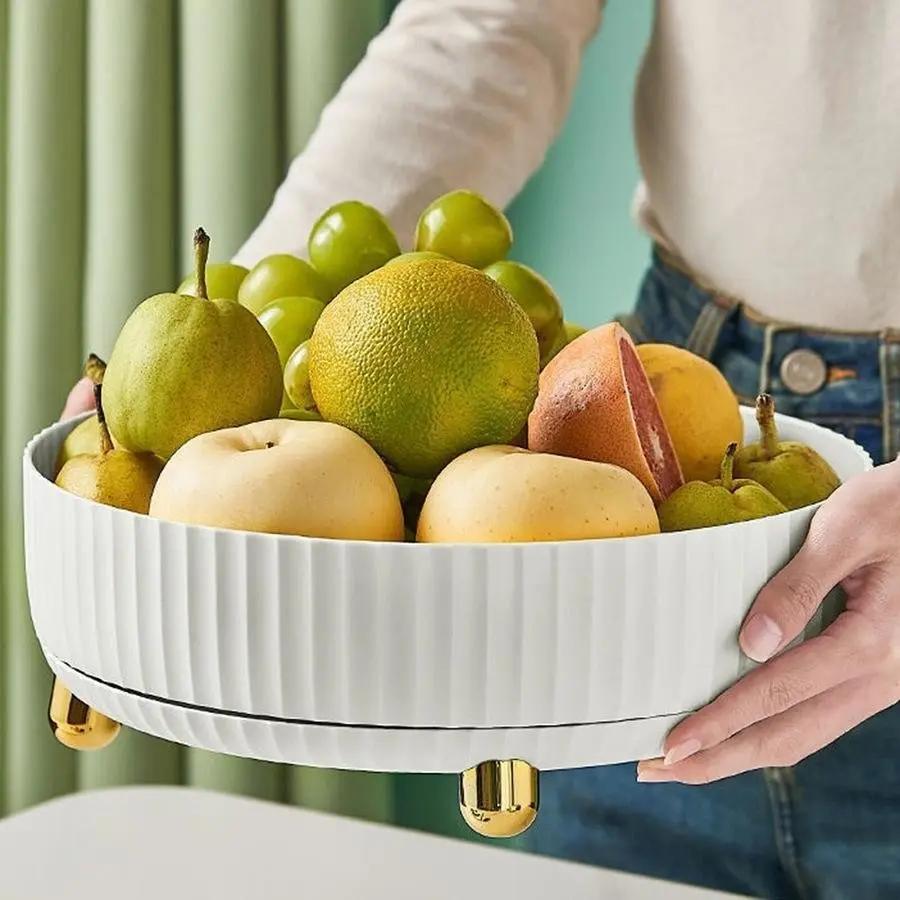 Rotating Storage Tray 360° Rotation Space-Saving Easy-Clean