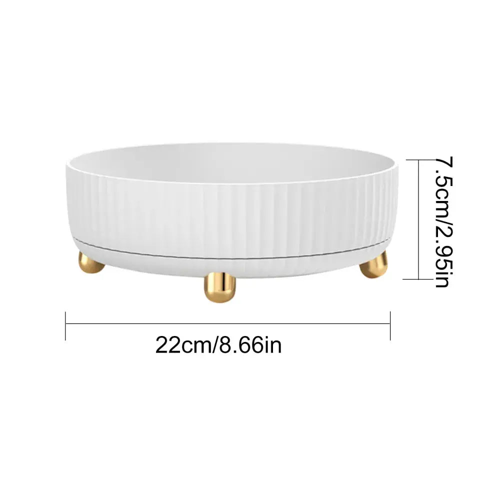 Rotating Storage Tray 360° Rotation Space-Saving Easy-Clean