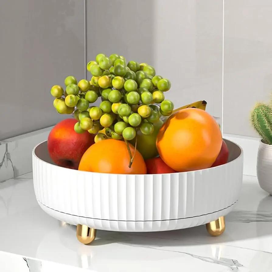 Rotating Storage Tray 360° Rotation Space-Saving Easy-Clean