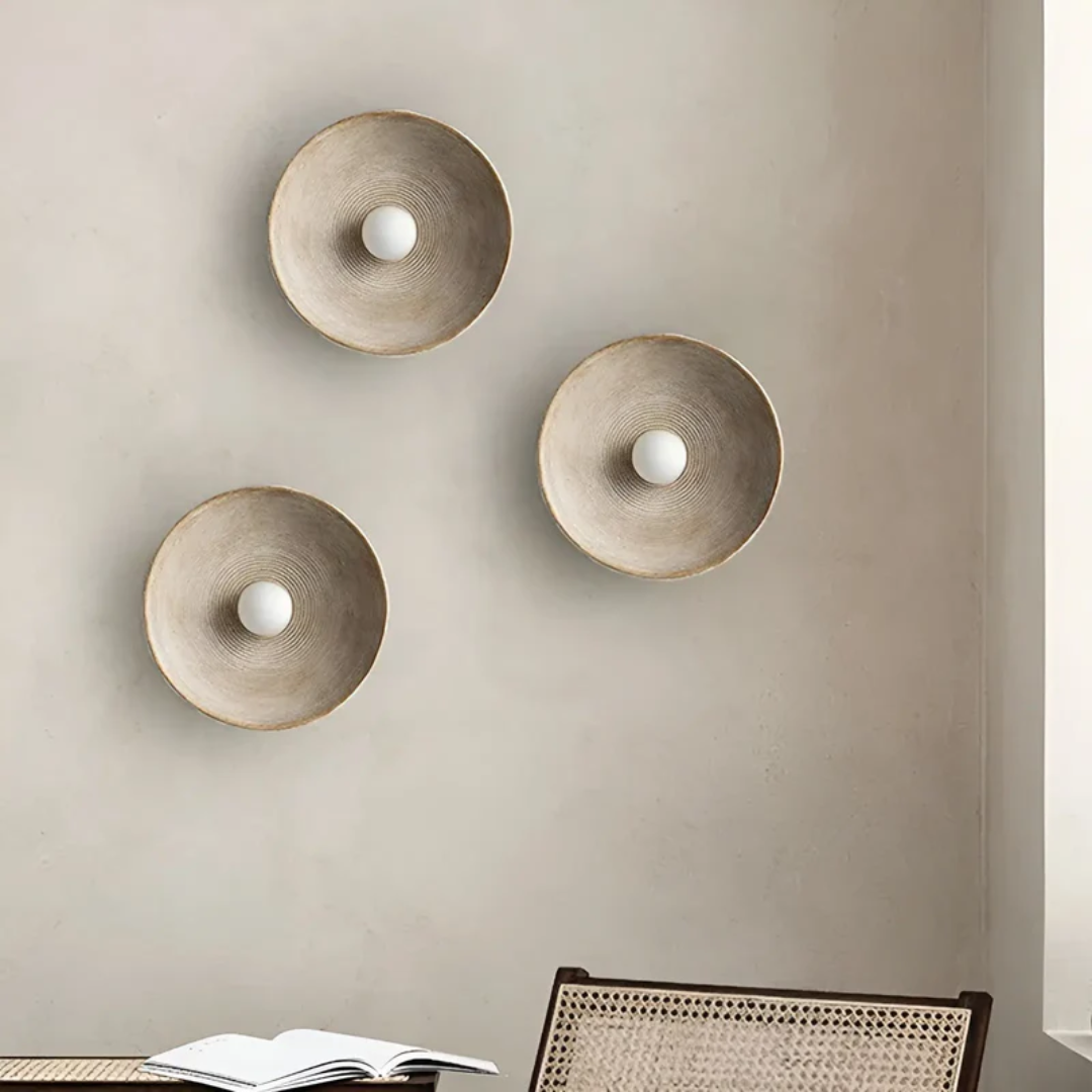 Round Wall Lamp Wabi-Sabi Three-Color