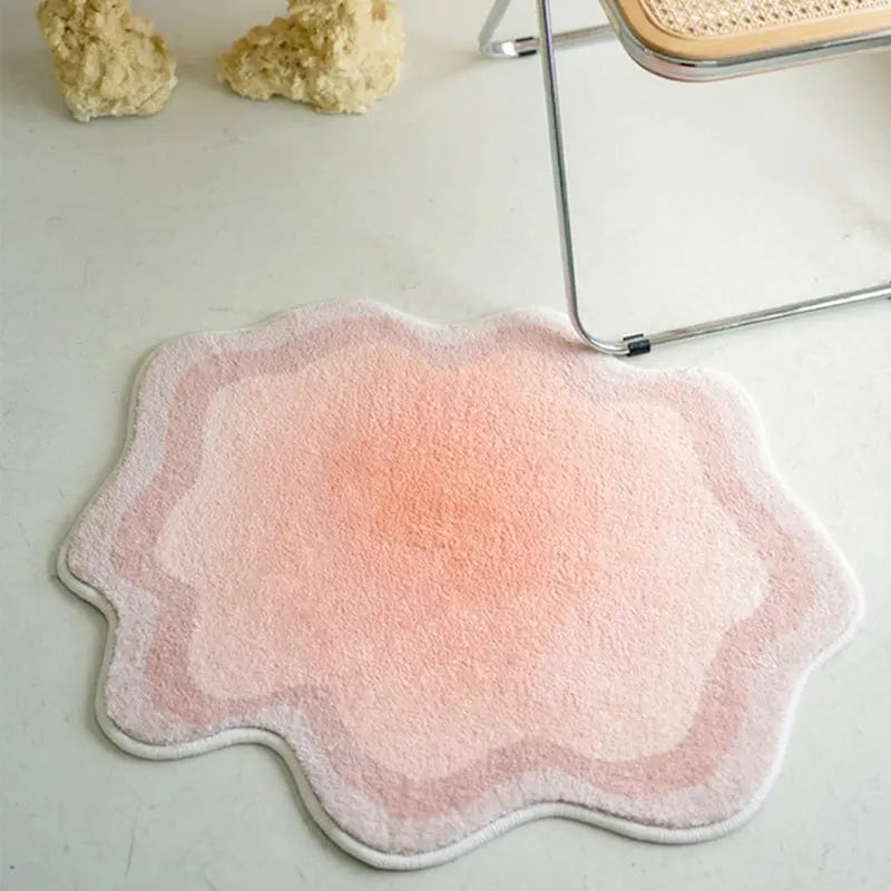 Rug Pastel Cloud Design Polyester Non-Slip Backing