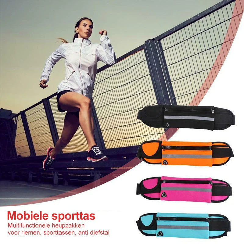 Running Belt Water-Repellent Lycra Sealed Zipper & Non-Slip Fit
