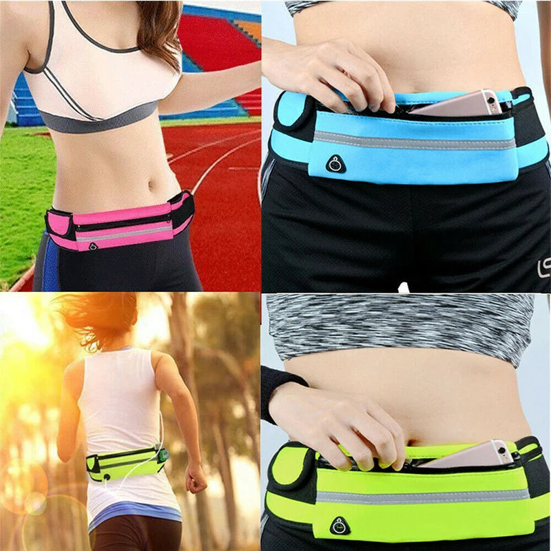 Running Belt Water-Repellent Lycra Sealed Zipper & Non-Slip Fit