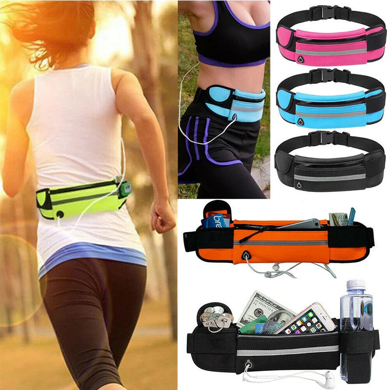 Running Belt Water-Repellent Lycra Sealed Zipper & Non-Slip Fit