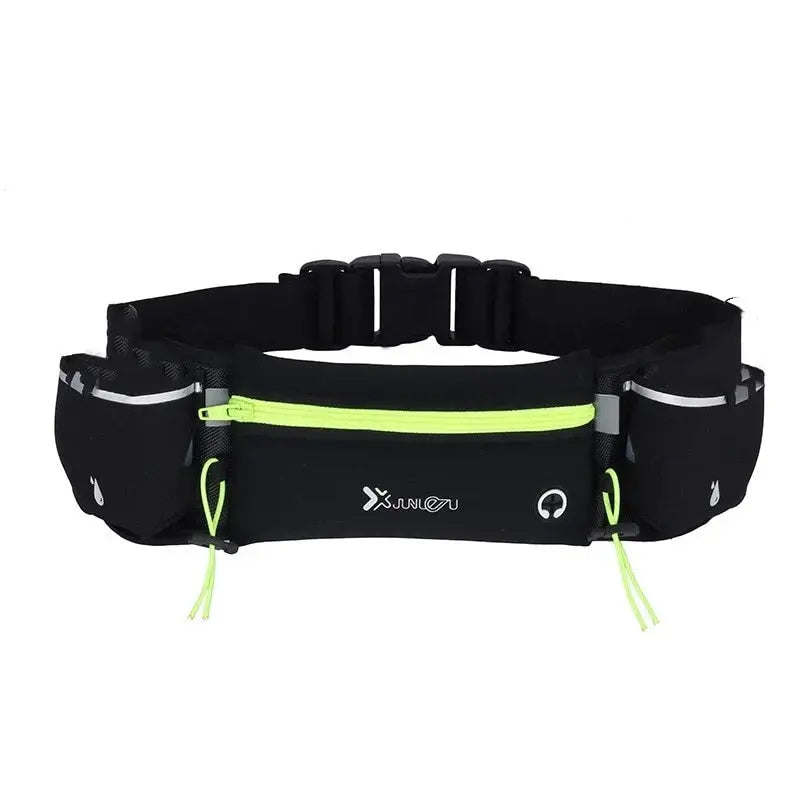 Running Belt Water-Repellent Neoprene Zipper Pocket Two Bottles Included