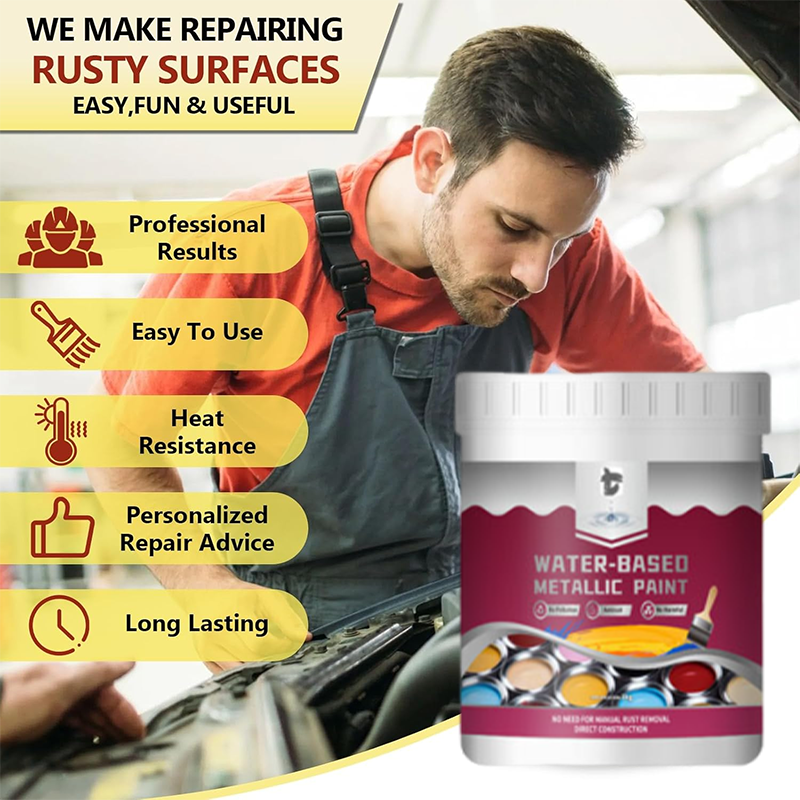 Rust Converter Paint One-Step Water-Based Metallic Finish