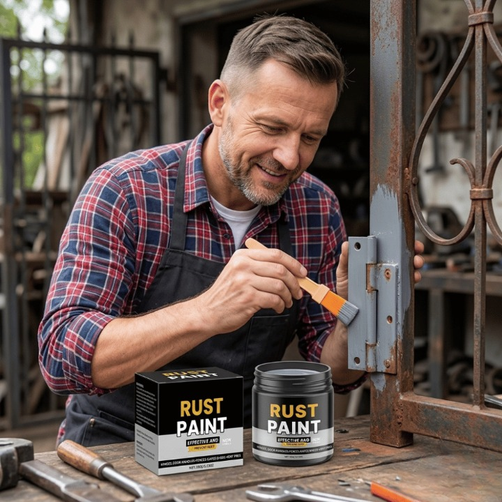 Rust Protection Paint Fast-Drying Smooth Gray Finish