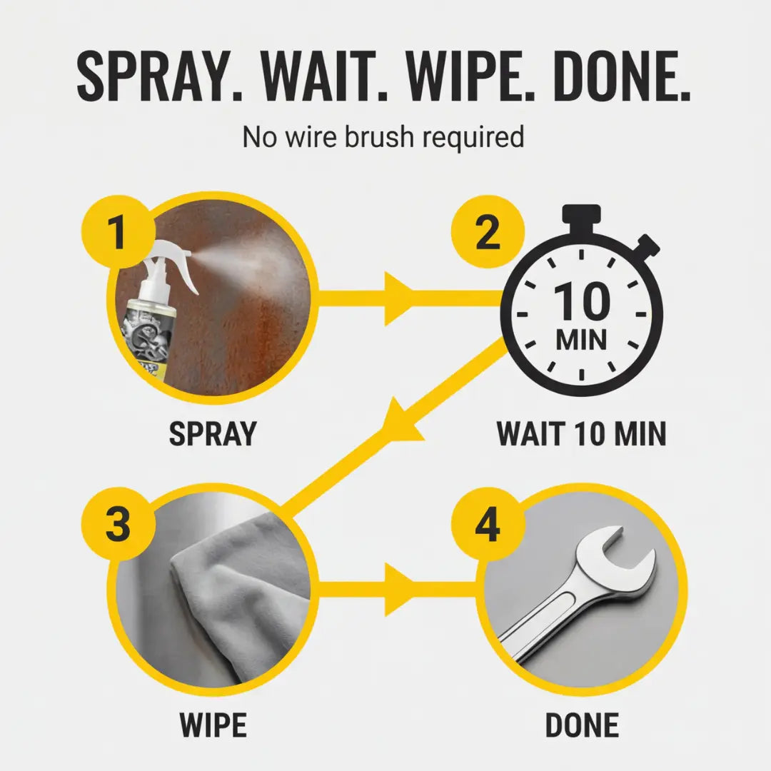 Rust Remover Spray Fast-Acting No-Scrub 3.4 Fl Oz