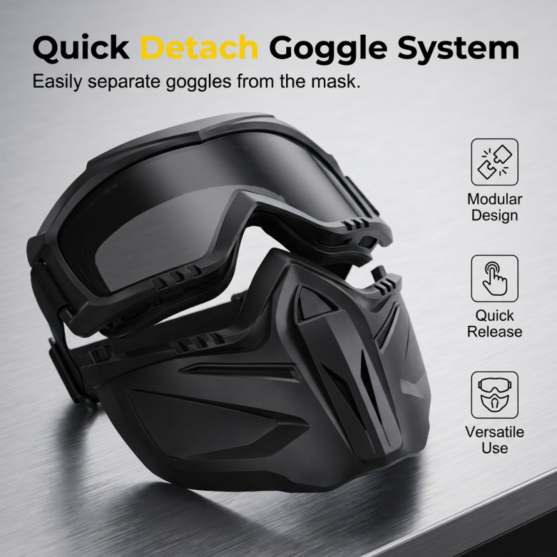 Safety Goggles Detachable Face Shield Ventilated Anti-Fog