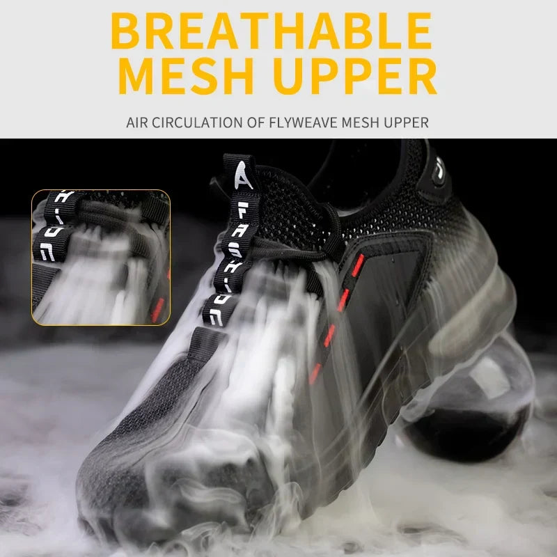Safety Shoes Steel Toe Breathable Mesh Slip-Resistant
