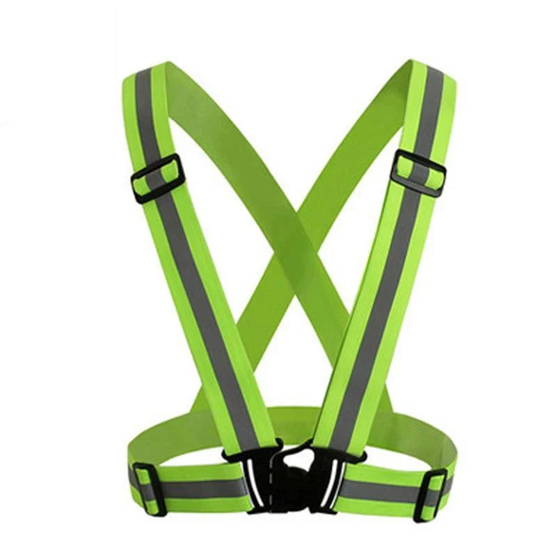 Safety Vest Reflective Stripes Snap Closure & Adjustable Straps