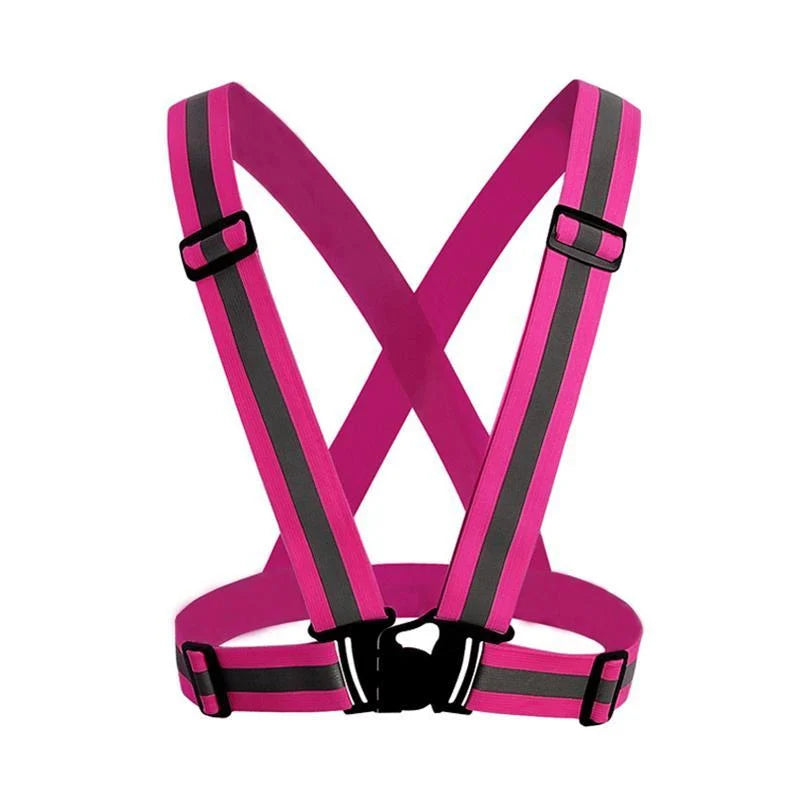 Safety Vest Reflective Stripes Snap Closure & Adjustable Straps