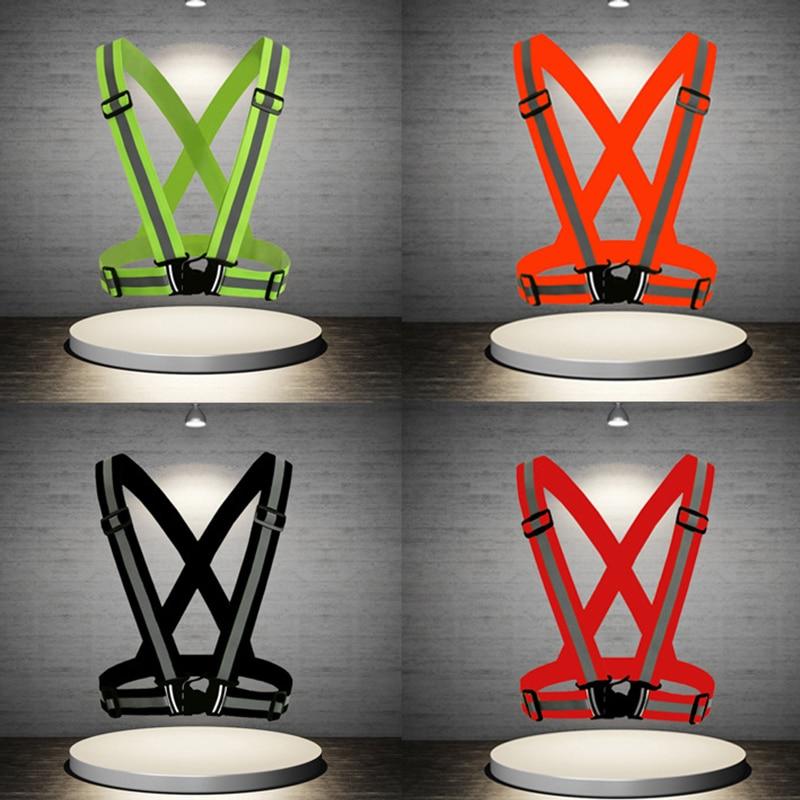 Safety Vest Reflective Stripes Snap Closure & Adjustable Straps