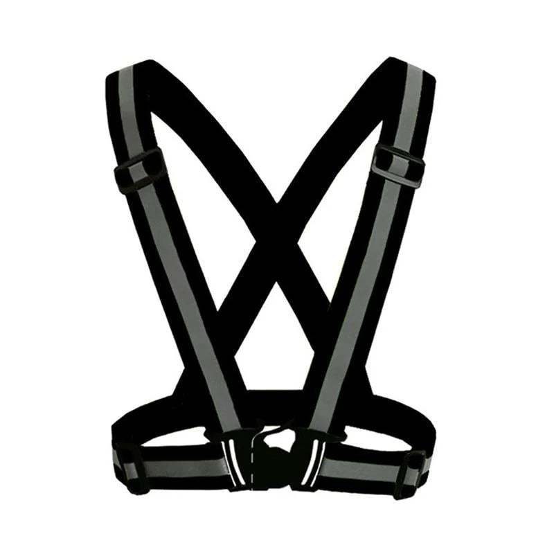 Safety Vest Reflective Stripes Snap Closure & Adjustable Straps