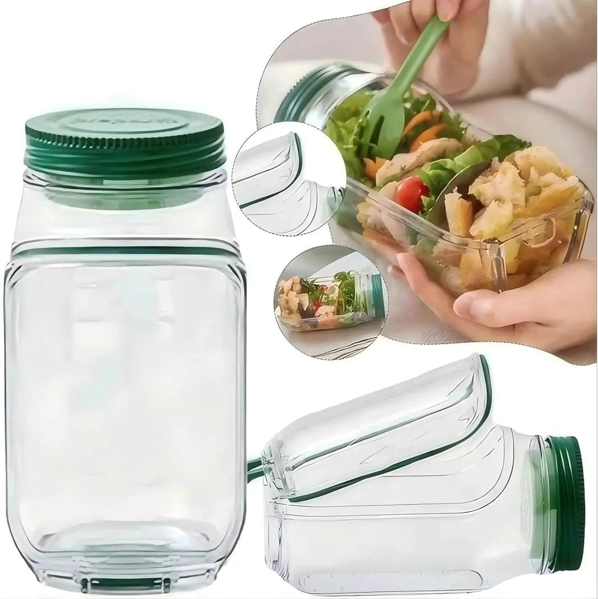 Salad Container Leak-Proof Screw Lid BPA-Free