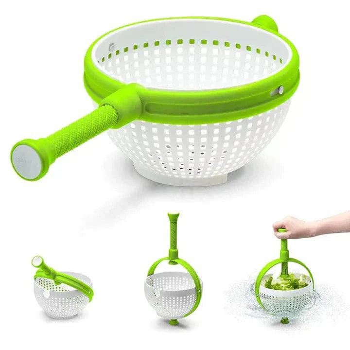 Salad Spinner Easy-Spin Handle & Quick-Dry Basket 21.5 cm