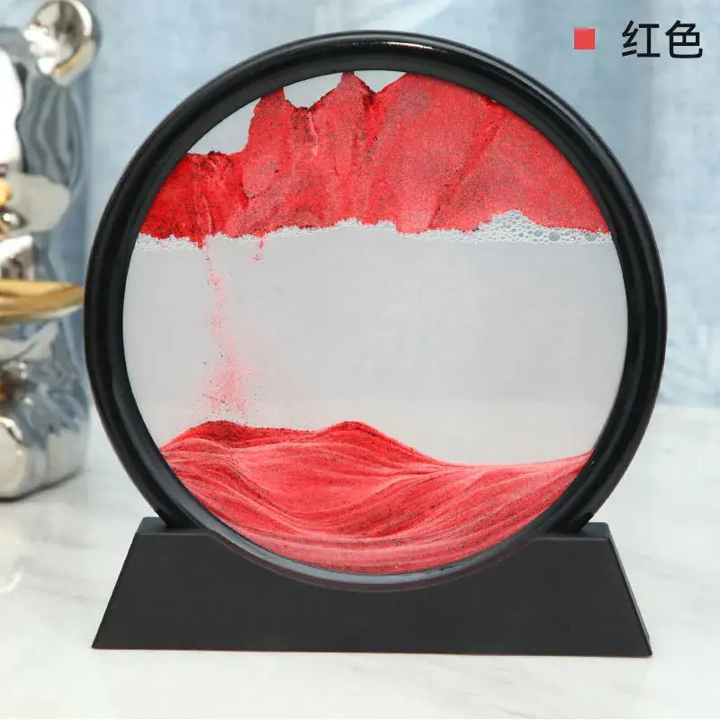 Sand Picture Glass Flowing Desk Decor