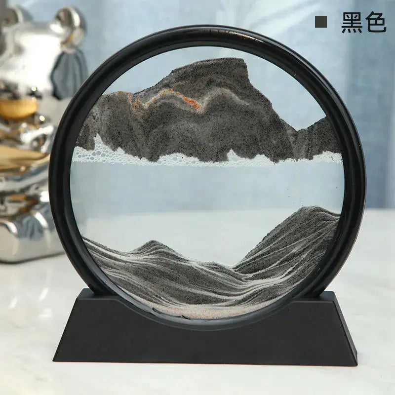 Sand Picture Glass Flowing Desk Decor
