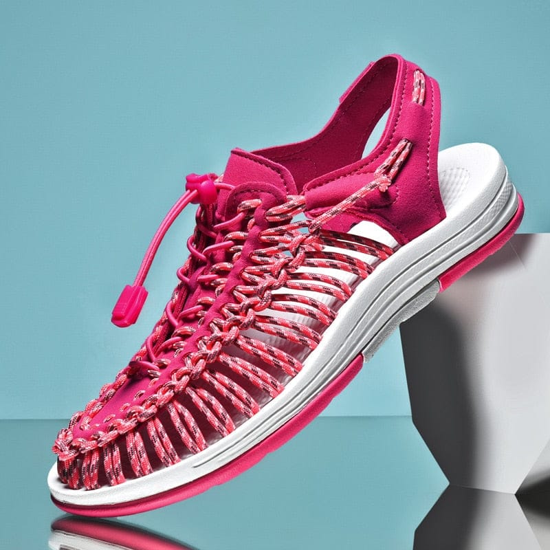 Sandals Breathable Woven Upper Flexible Rubber Sole Comfortable Fit