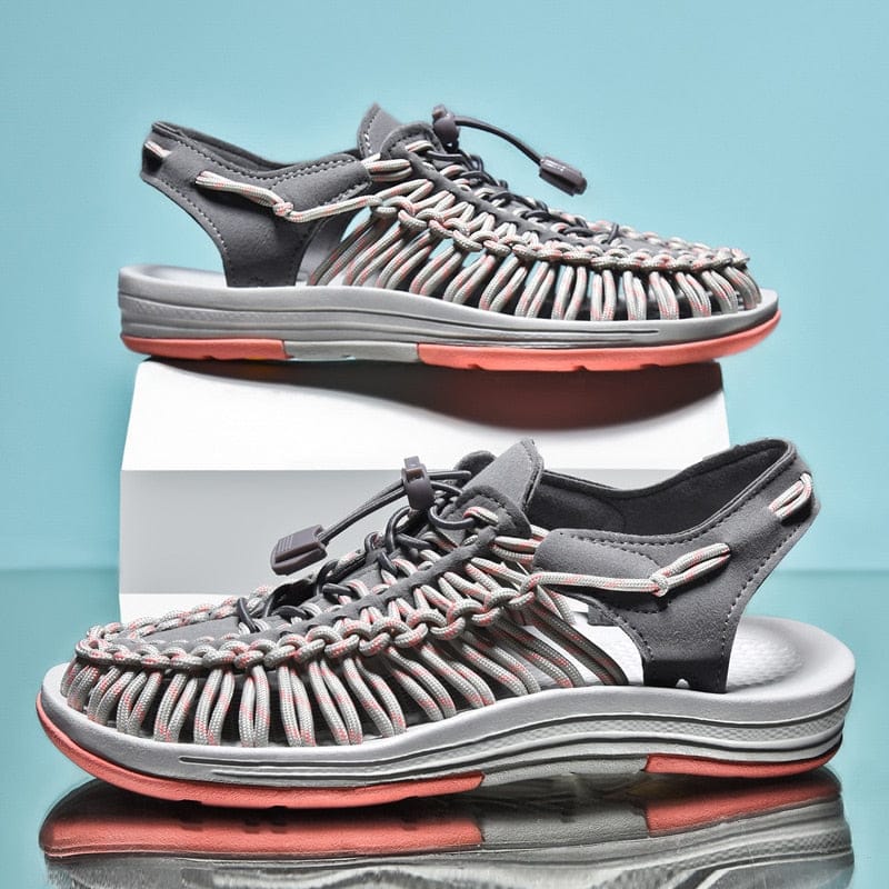 Sandals Breathable Woven Upper Flexible Rubber Sole Comfortable Fit