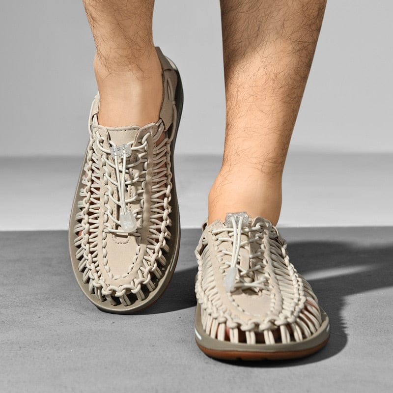 Sandals Breathable Woven Upper Flexible Rubber Sole Comfortable Fit