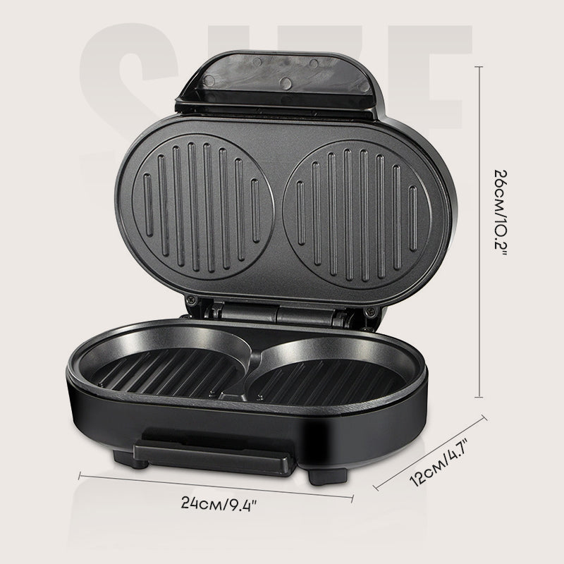 Sandwich Maker Double Non-Stick Plates Compact Metal Body