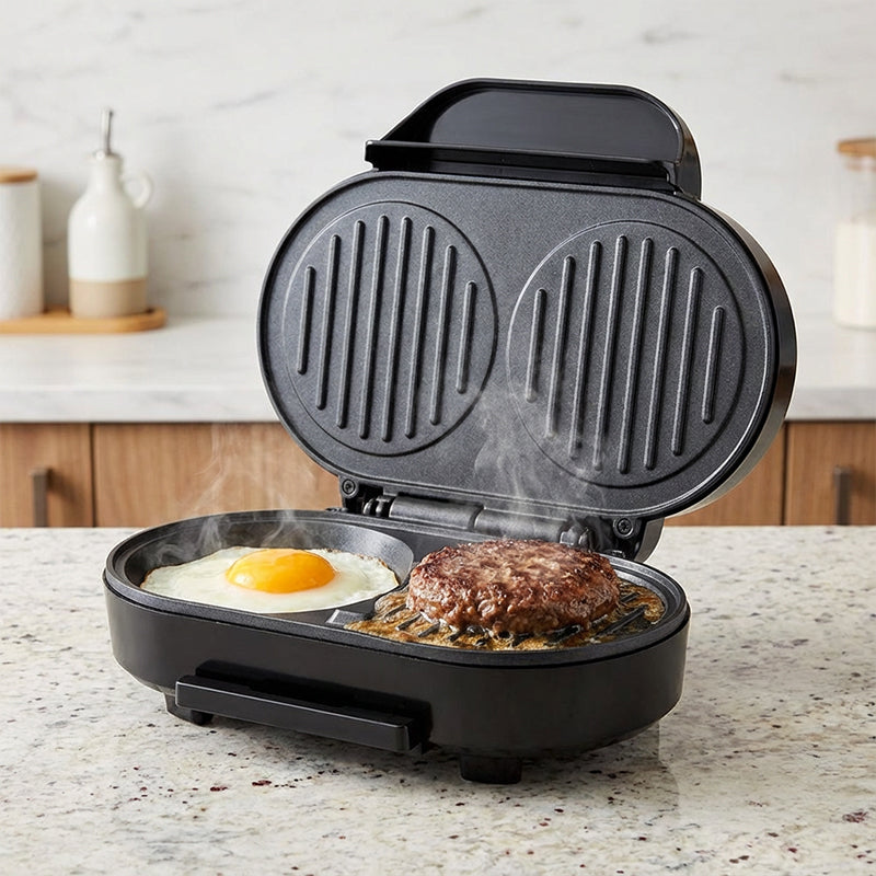 Sandwich Maker Double Non-Stick Plates Compact Metal Body