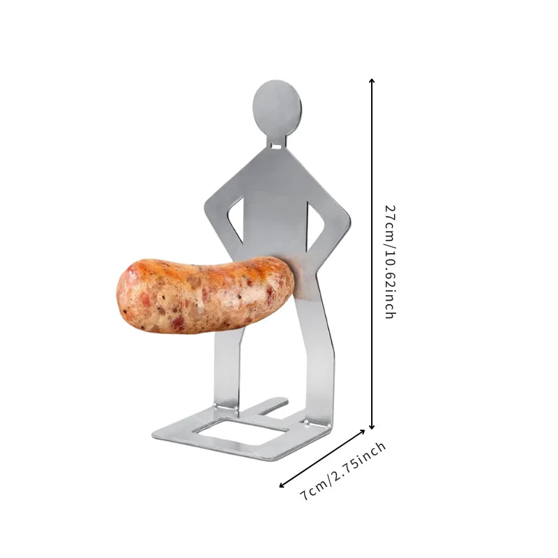Sausage Holder Upright Stainless Steel Little Man Set of 2