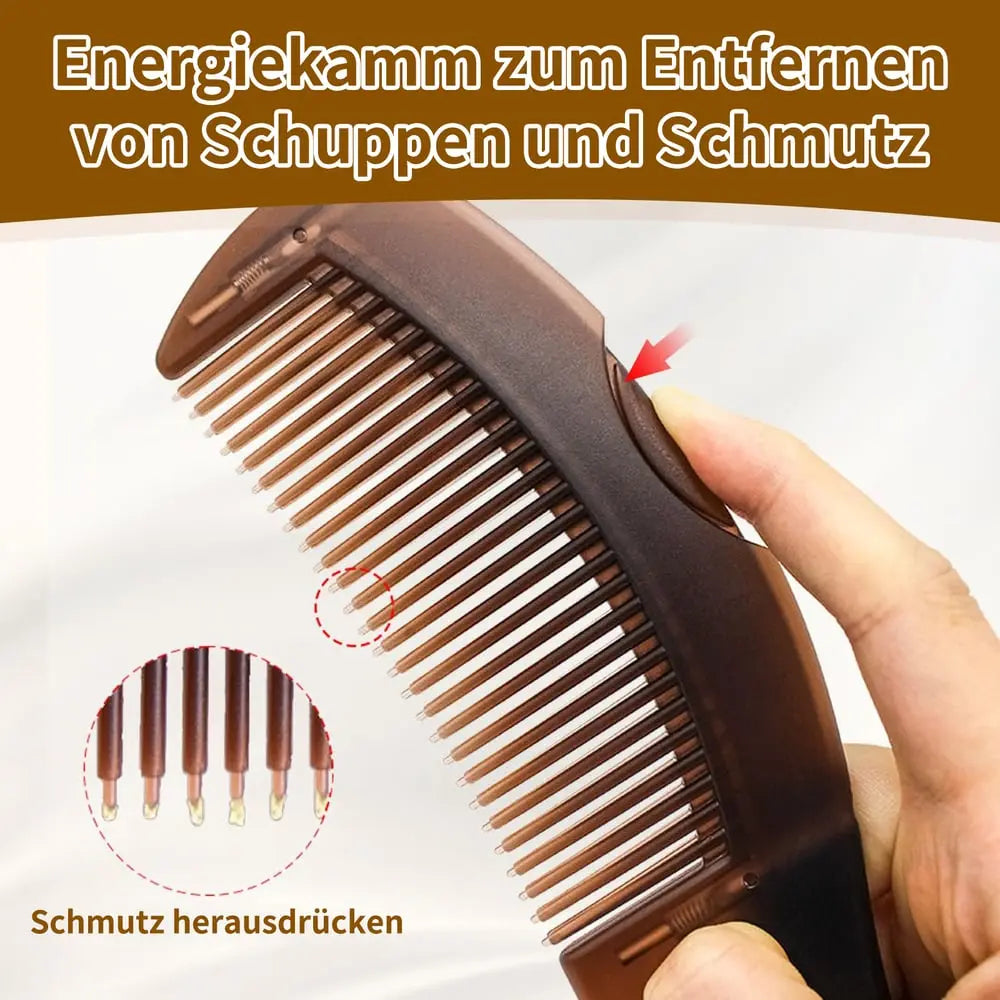 Scalp Massage Comb Dandruff-Removing Hollow Bristles & Rounded Tips
