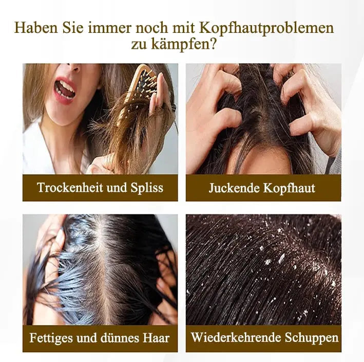 Scalp Massage Comb Dandruff-Removing Hollow Bristles & Rounded Tips
