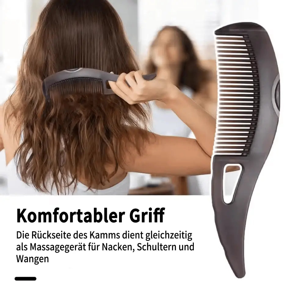 Scalp Massage Comb Dandruff-Removing Hollow Bristles & Rounded Tips
