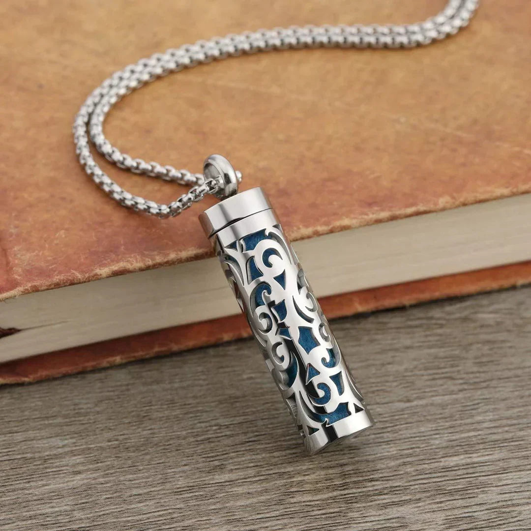 Scent Pendant Necklace Hypoallergenic Stainless Steel Interchangeable Washable Pads