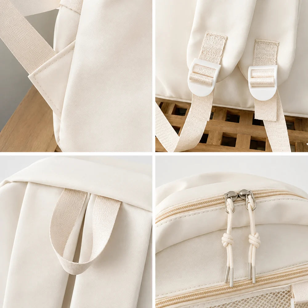 School Backpack Transparent Front Display Pockets