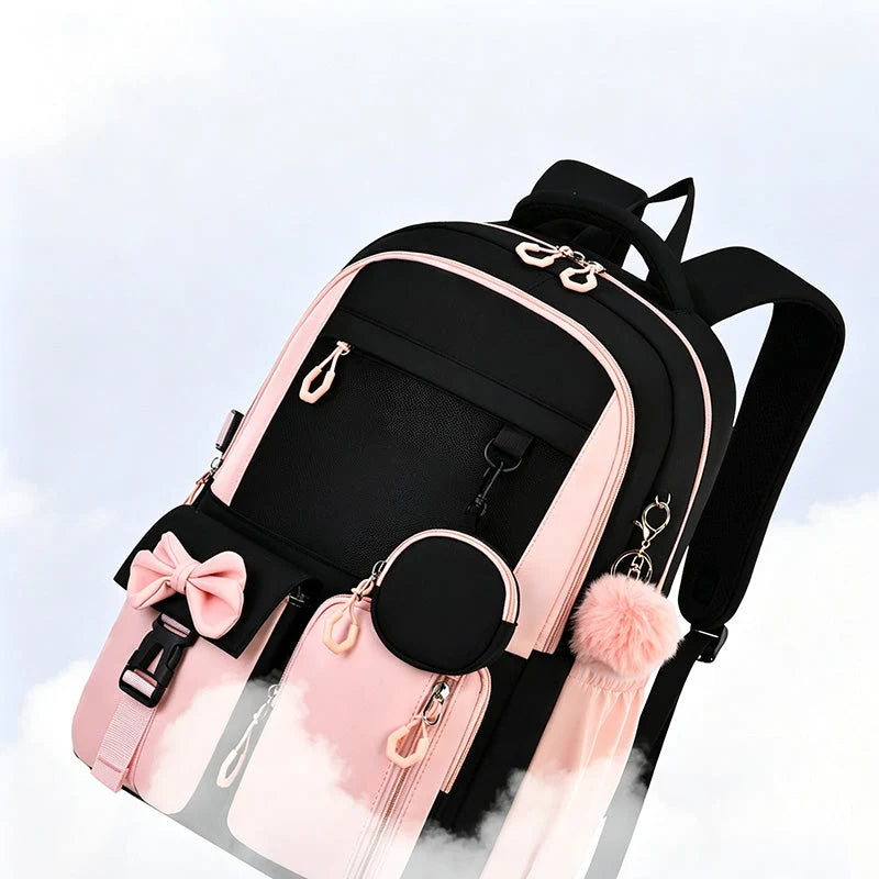 School Backpack Water Resistant Lightweight Anti Theft Pocket