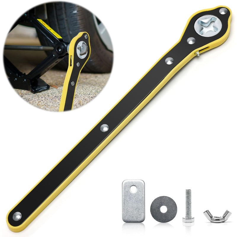 Scissor Jack Ratchet Wrench 360° Forged Steel