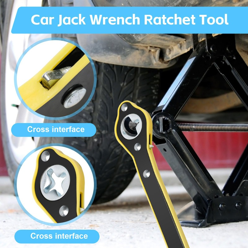 Scissor Jack Ratchet Wrench 360° Forged Steel