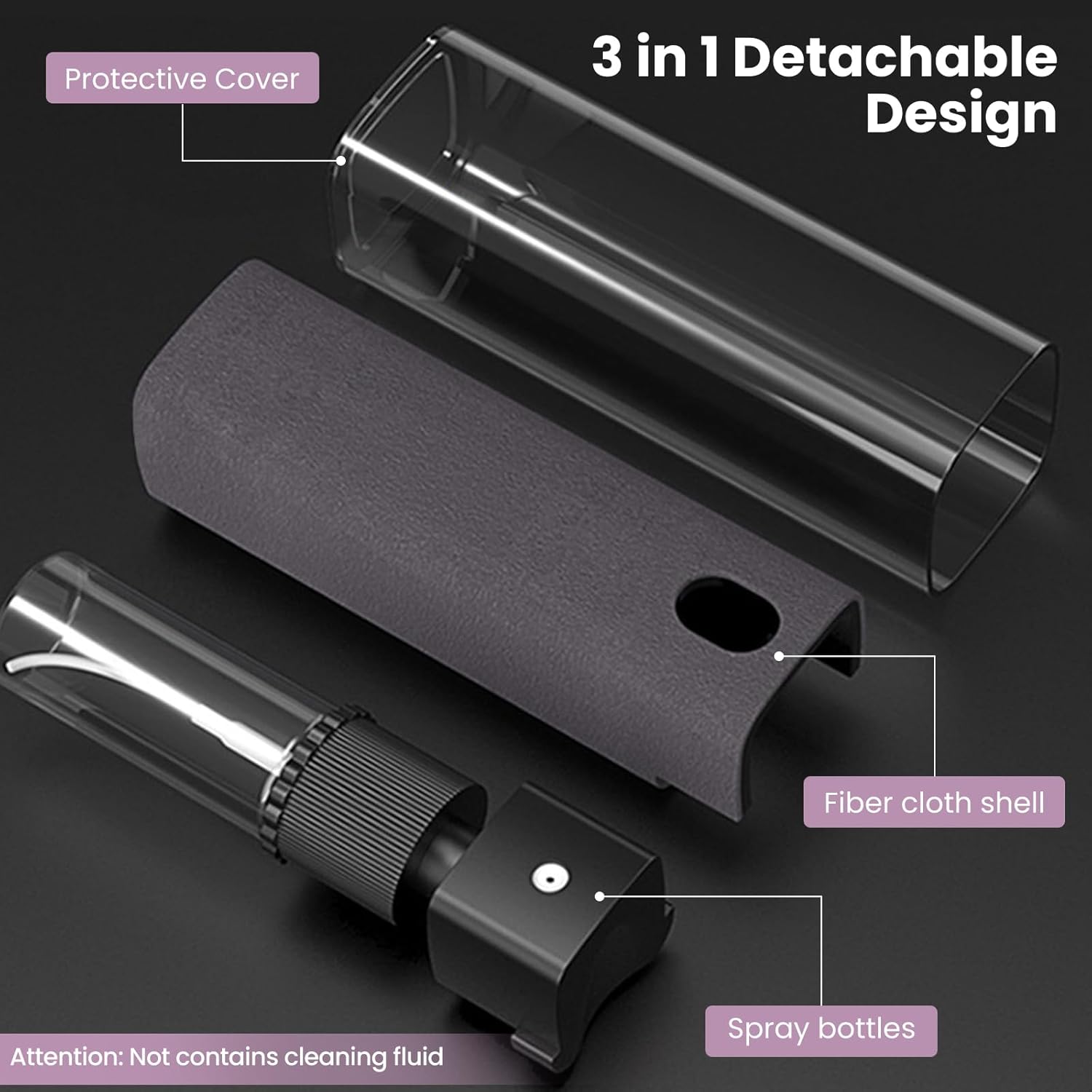 Screen Cleaning Kit 3-in-1 Microfiber & Refillable Spray