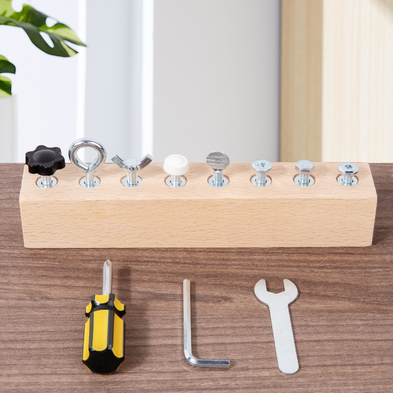 Screw Board Beech Wood 8 Fastener Types