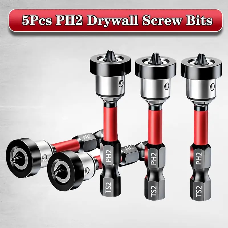 Screwdriver Bit Set Magnetic Collar & Adjustable Depth Stop