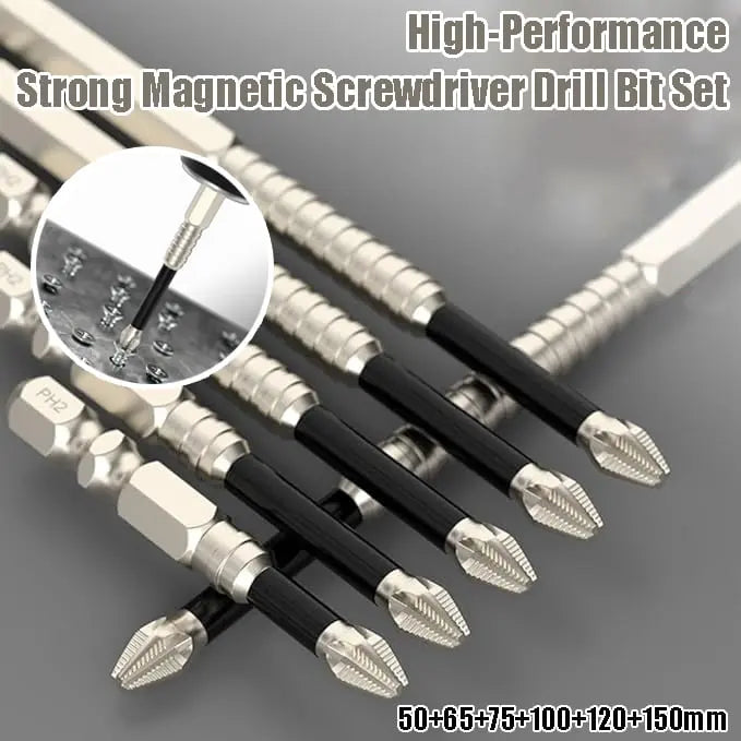 Screwdriver Bit Set Magnetic Tips Anti-Slip 6 Pieces