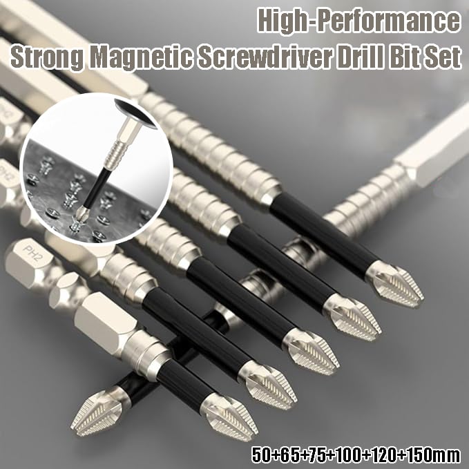 Screwdriver Bit Set Magnetic Tips Non-Slip Set of 6